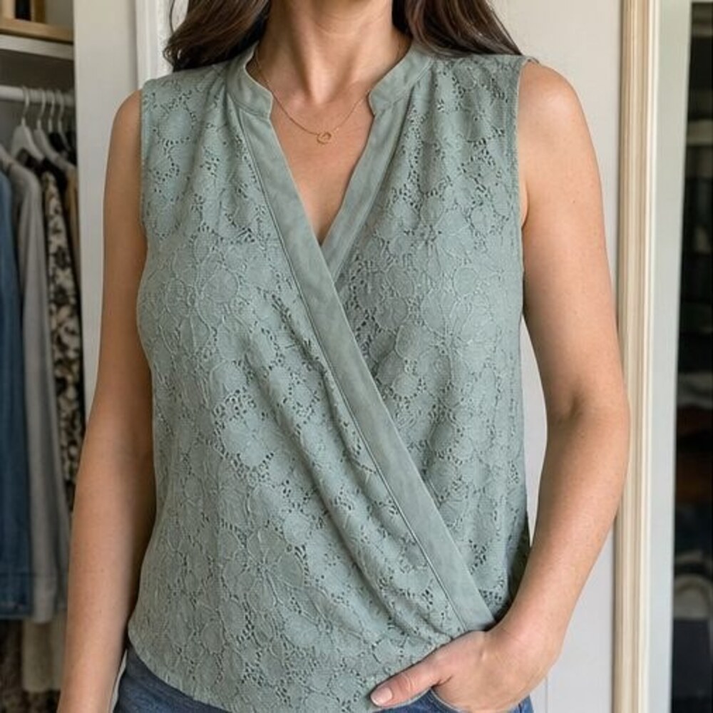 Sage Ruffle Blouse - Picture 2 of 6